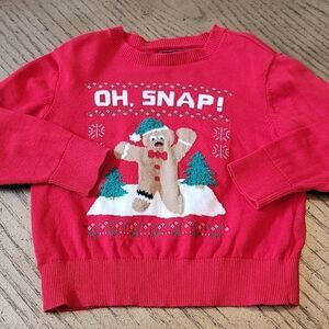2T Oshkosh boys Christmas sweater Oh Snap!